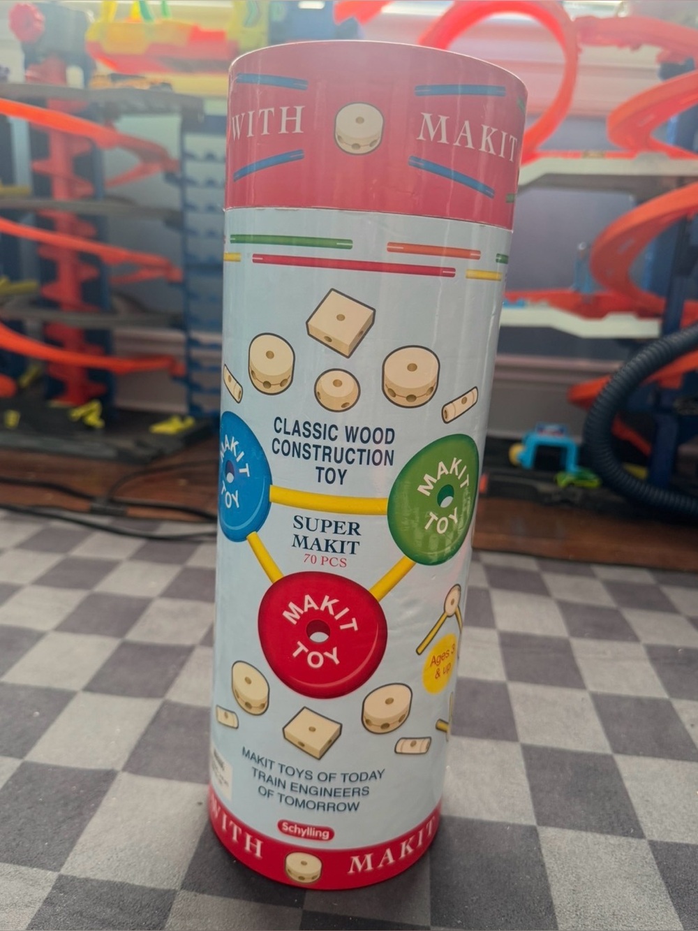 Schylling Super Makit Classic Wood Construction Toy